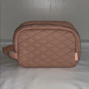 Quilted Pink Cosmetic Bag